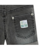 Grey pockets denim bermudas for boys in the jungle