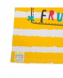 Yellow striped jersey t-shirt for boys fruitty time