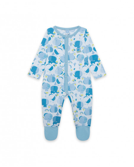 Blue long with feet jersey rompers for boys so cute Blue long with feet jersey rompers for boys so cute