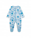Blue long with feet jersey rompers for boys so cute Blue long with feet jersey rompers for boys so cute