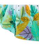 White leafs poplin skirt for girls in the jungle