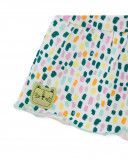 Green printed jersey t-shirt and shorts for girls in the jungle Green printed jersey t-shirt and shorts for girls in the jungle