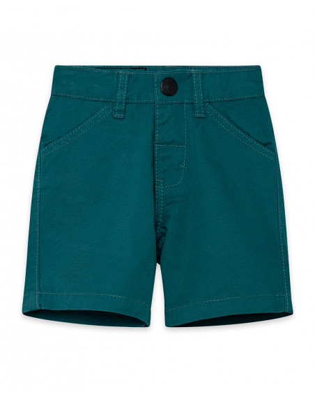Green pockets twill bermudas for boys basicos kids