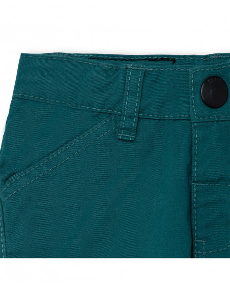 Green pockets twill bermudas for boys basicos kids