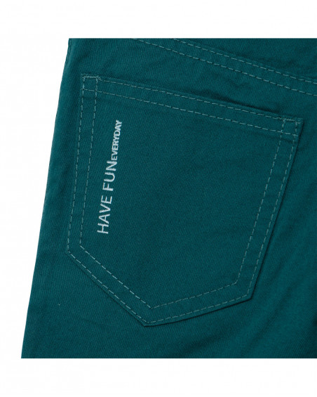 Green pockets twill bermudas for boys basicos kids Green pockets twill bermudas for boys basicos kids