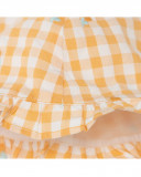 Orange little face woven hat for girls picnic time