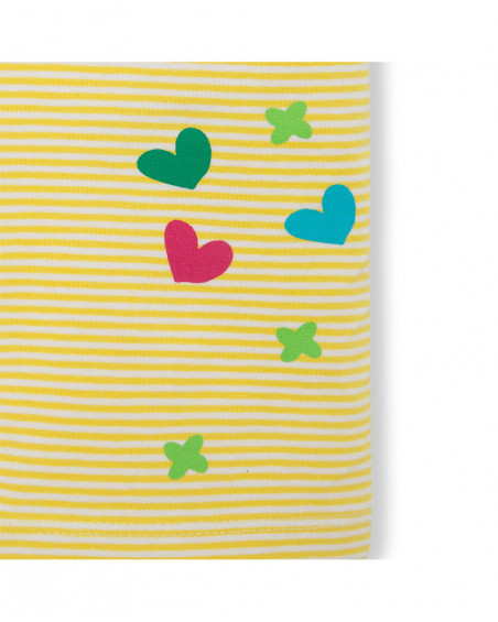 Yellow striped jersey capri leggings for girls funcactus Yellow striped jersey capri leggings for girls funcactus