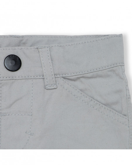 Grey pockets twill bermudas for boys basicos baby