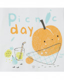 Orange little face jersey 3 pieces suit for boys picnic time Orange little face jersey 3 pieces suit for boys picnic time