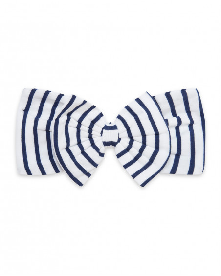 White striped jersey hairband for girls little pirates