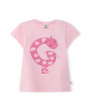 Pink giraffe jersey t-shirt for girls basicos baby