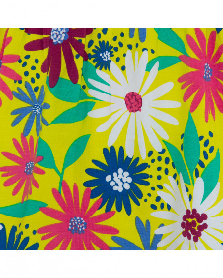 Green flowers jersey dress for girls ready to bloom Green flowers jersey dress for girls ready to bloom