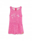 Pink printed poplin jumpsuit for girls ready to bloom Pink printed poplin jumpsuit for girls ready to bloom