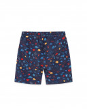 Blue printed swimming trunks for boys red submarine
