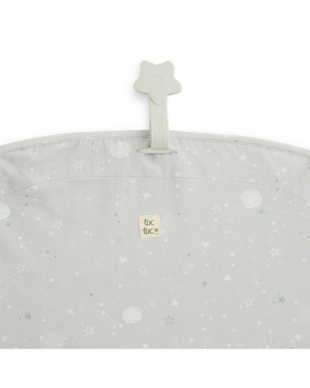 Cotton curtain + 3 magnetic strips moon & star grey Cotton curtain + 3 magnetic strips moon & star grey