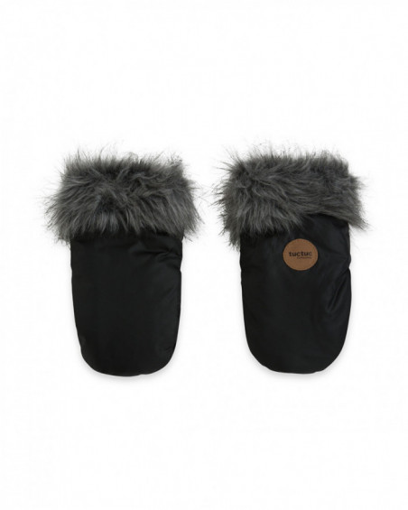 Fuzzy mittens + magnet basic black Fuzzy mittens + magnet basic black