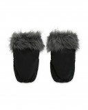 Fuzzy mittens + magnet basic black Fuzzy mittens + magnet basic black