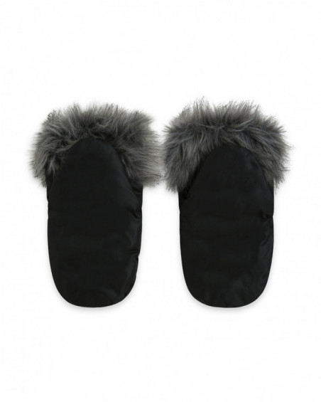 Fuzzy mittens + magnet basic black Fuzzy mittens + magnet basic black