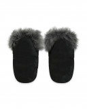 Fuzzy mittens + magnet basic black Fuzzy mittens + magnet basic black