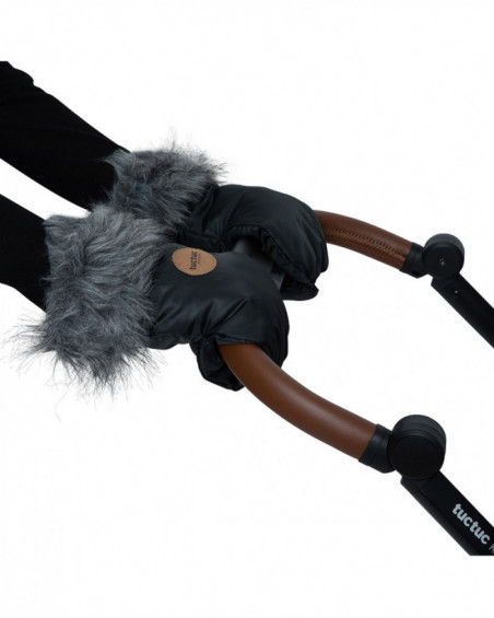 Fuzzy mittens + magnet basic black Fuzzy mittens + magnet basic black