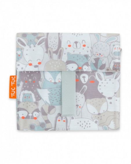 Set snack bag+napkin+lunch tuctuc&friends grey Set snack bag+napkin+lunch tuctuc&friends grey