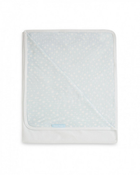 Knitted bamboo + terrycloth blanket love blue Knitted bamboo + terrycloth blanket love blue