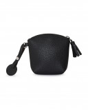 Fake leather soother bag love black Fake leather soother bag love black