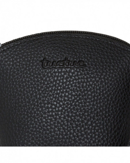 Fake leather soother bag love black Fake leather soother bag love black