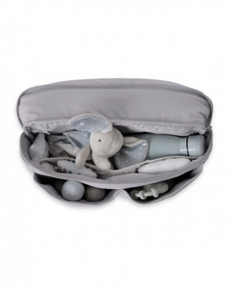 Fake leather organizer maternity bag love grey