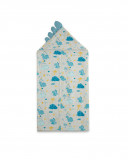 Muslin bamboo + terrycloth shower cap hello dinos blue Muslin bamboo + terrycloth shower cap hello dinos blue