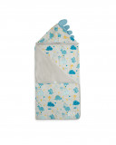 Muslin bamboo + terrycloth shower cap hello dinos blue Muslin bamboo + terrycloth shower cap hello dinos blue