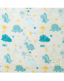 Bamboo muslin hello dinos blue Bamboo muslin hello dinos blue