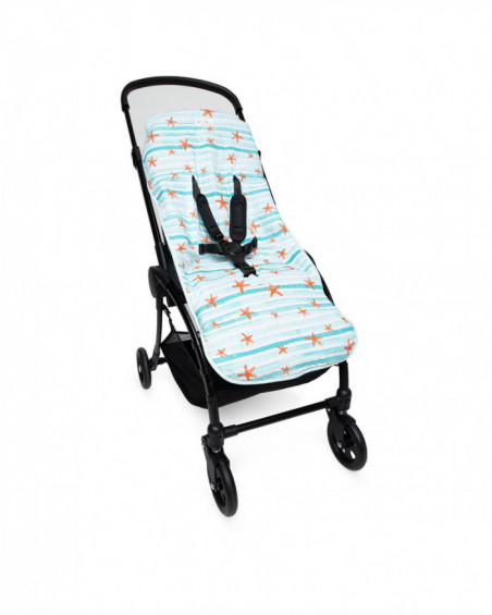 Summer pushchair liner starfish green Summer pushchair liner starfish green
