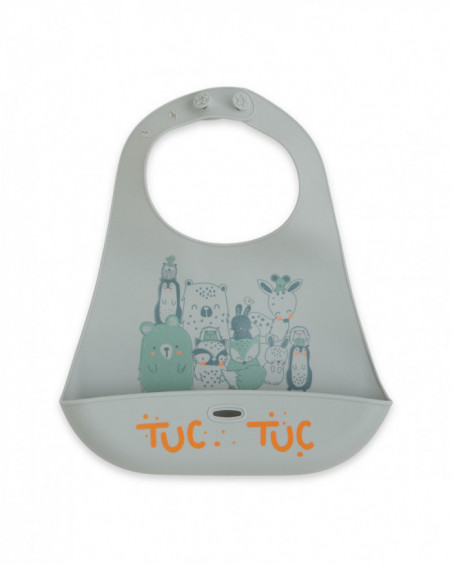 Folding silicone bib tuctuc&friends grey Folding silicone bib tuctuc&friends grey