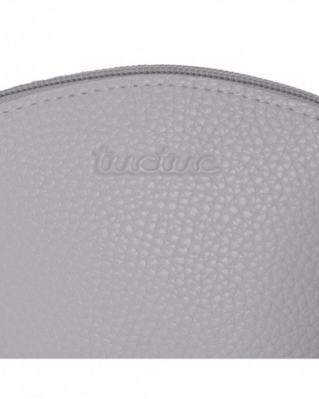 Fake leather soother bag love grey Fake leather soother bag love grey