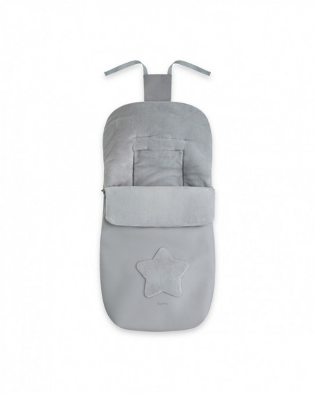 Fake leather winter footmuff love grey Fake leather winter footmuff love grey