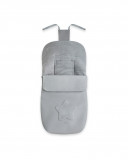 Fake leather winter footmuff love grey Fake leather winter footmuff love grey