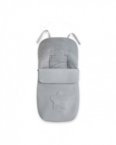 Fake leather winter footmuff love grey Fake leather winter footmuff love grey