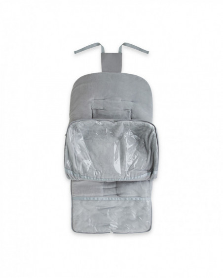 Fake leather winter footmuff love grey Fake leather winter footmuff love grey