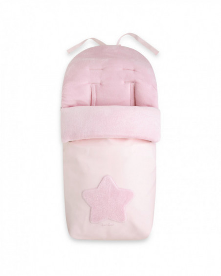Fake leather winter footmuff love pink Fake leather winter footmuff love pink