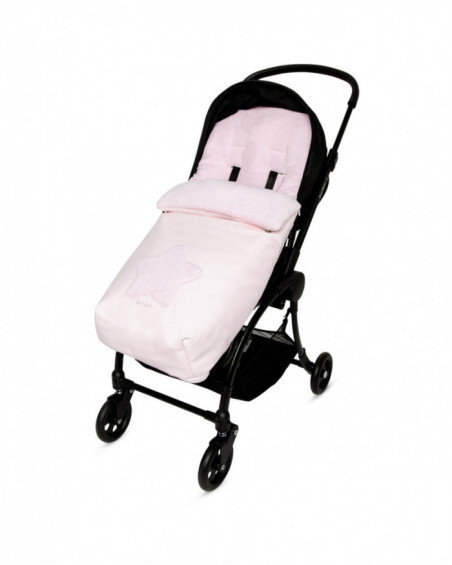 Fake leather winter footmuff love pink Fake leather winter footmuff love pink