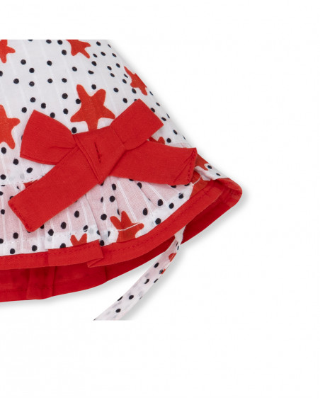 White stars poplin hat for girls little pirates