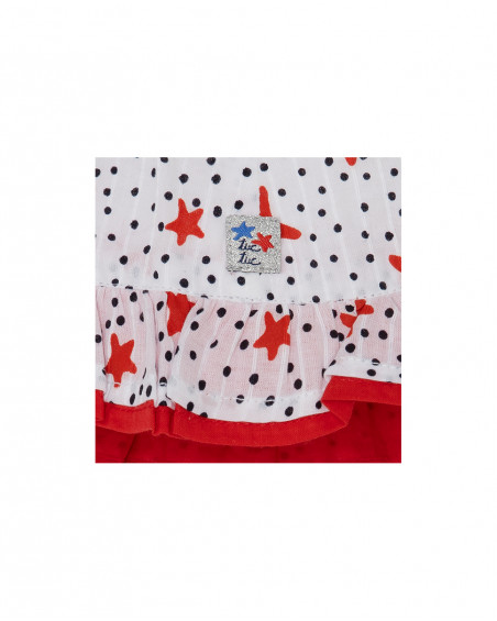 White stars poplin hat for girls little pirates