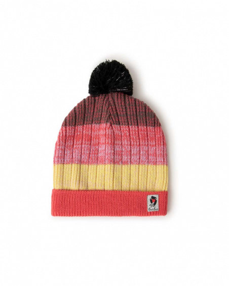 Pink Knitted Hat And Neck Girl Wild & Free