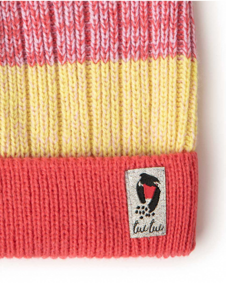 Pink Knitted Hat And Neck Girl Wild & Free