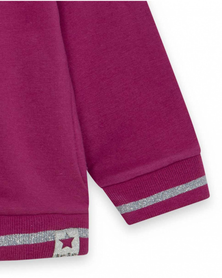 Girl's Pink Hooded Plush Sweatshirt Magic