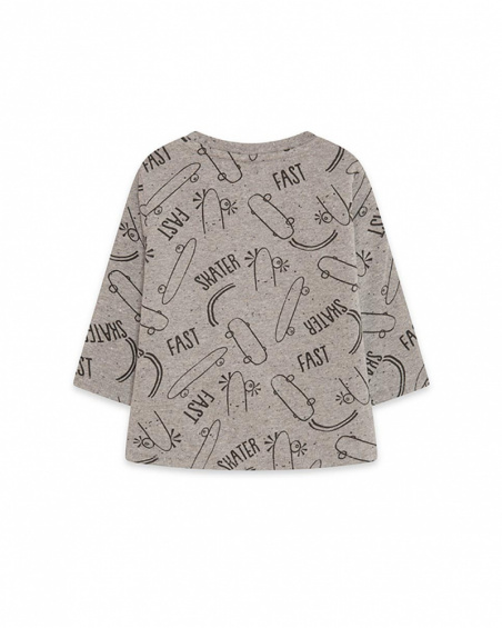 Kid's Gray And Black Knit T-shirt Connect