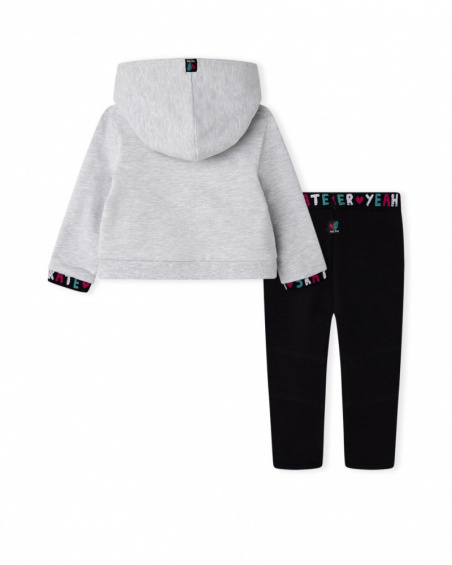 Connect Girl Black Plush Sweatshirt And Legging