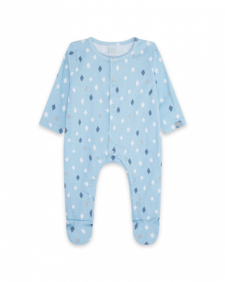 Blue Knitted Romper Boy Baby Circus