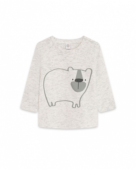 Gray Knitted T-shirt Boy Basics Baby W23